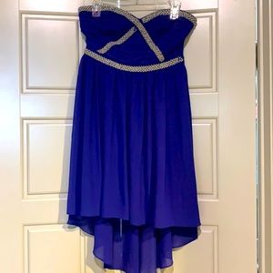 Strapless high low dress